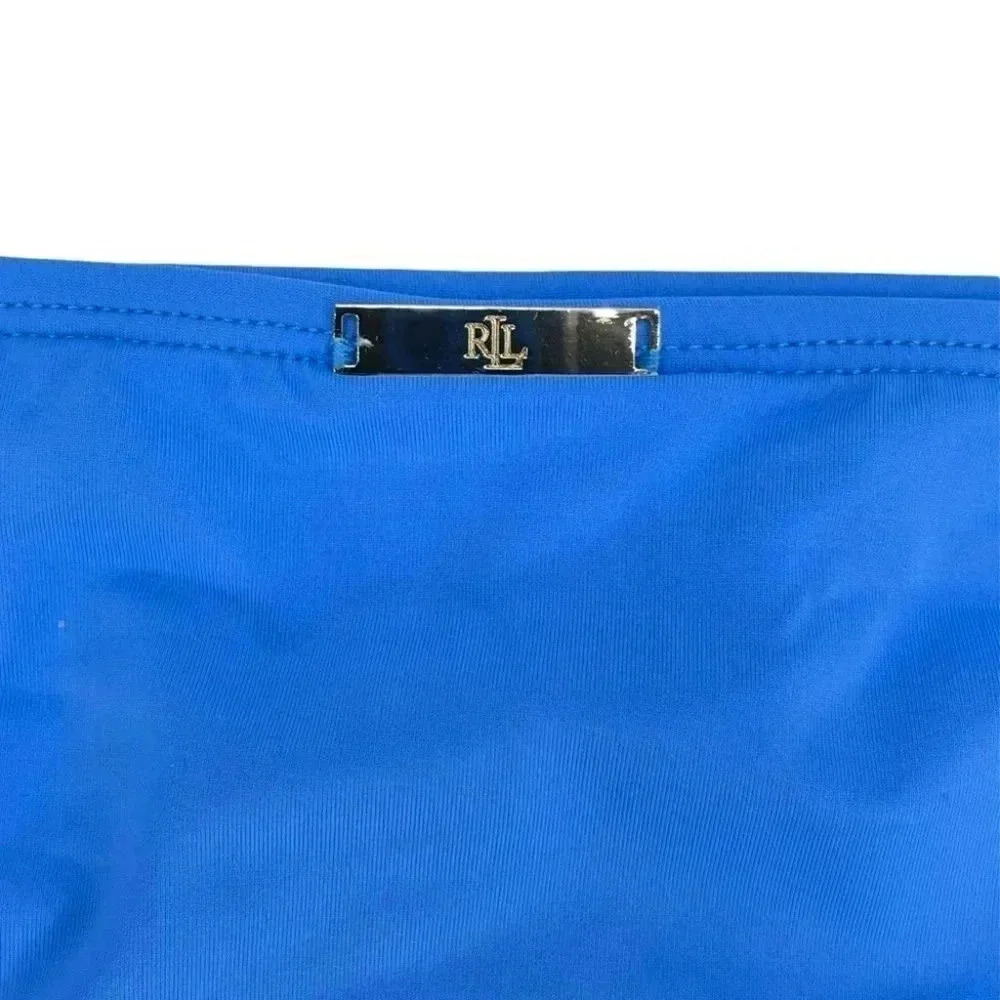 Lauren Ralph Lauren Sky Blue Beach Club Solid Hipster Swim Bottoms - Picture 7 of 8